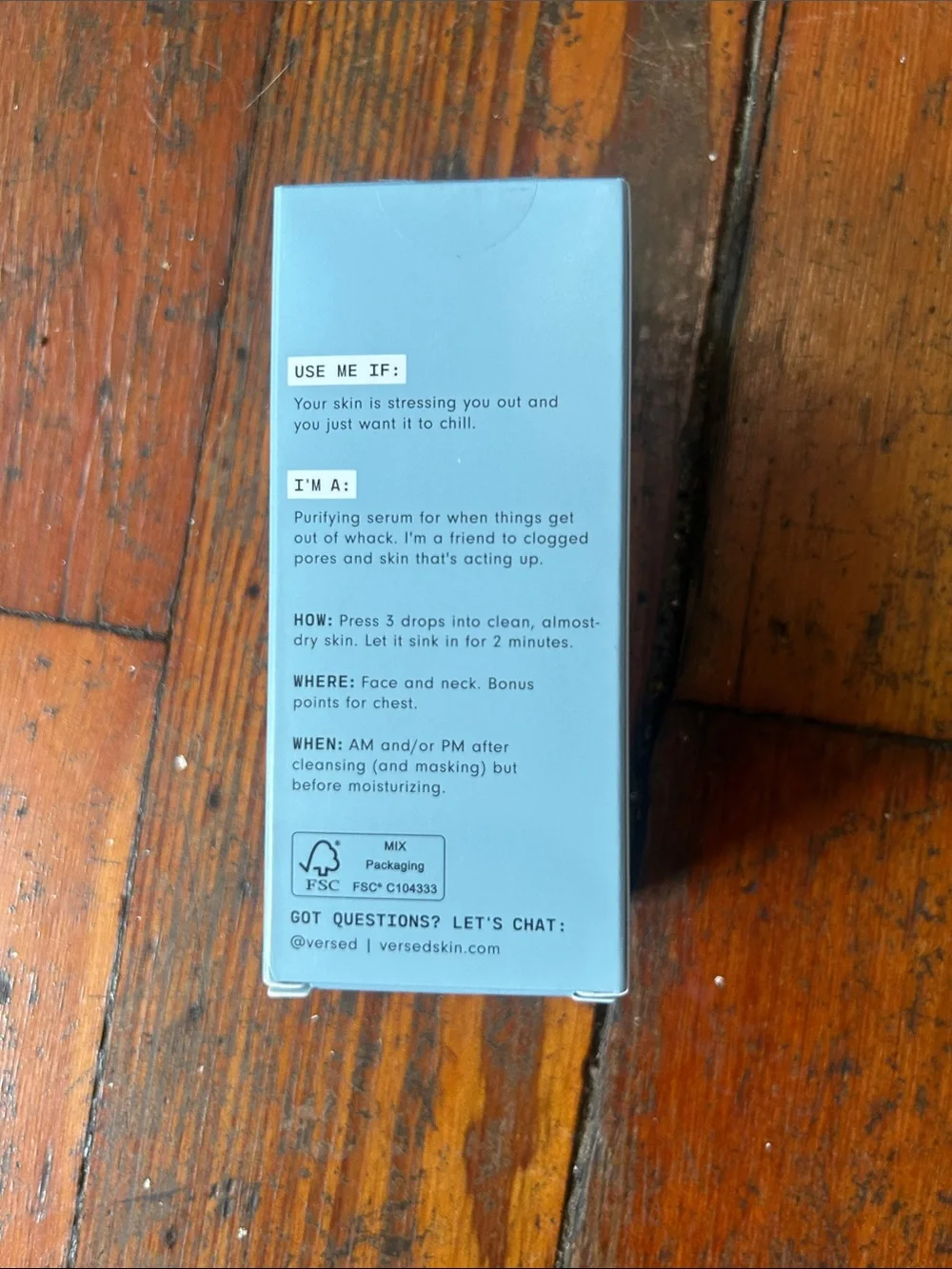 Versed Brand Skin Care, Just Breathe Clarifying Serum for Oily Skin